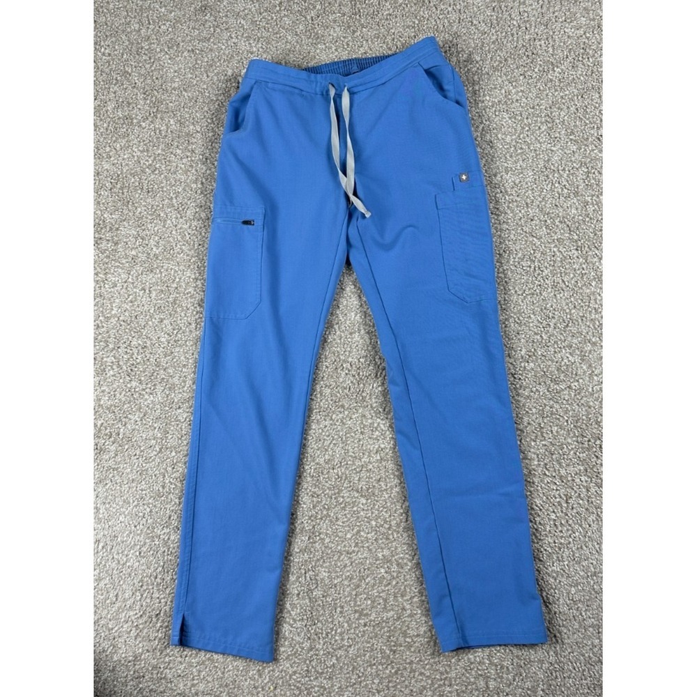 Figs Technical Collection Scrub Pants Womens Extra Small Blue Drawstring *27x29